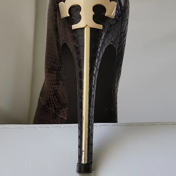 TORY BURCH Snake Print 5 inch Stiletto Heels  SZ 8.5 - Picture 7 of 12